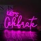 Let's Celebrate Neon Sign Led Neon Lights Neon Signs for Wall Decor Light Up Sign for Birthday Party Club Gift